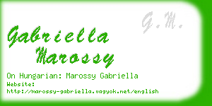 gabriella marossy business card